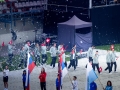 Der Fahnentraeger der Schweiz Angelo Wuest (Beachsoccer) fotografiert an der Closing Ceremony anlaesslich der European Games 2023 in Krakow am Sonntag, 02. Juli 2023 (Swiss Olympic/Dominic Bruegger)